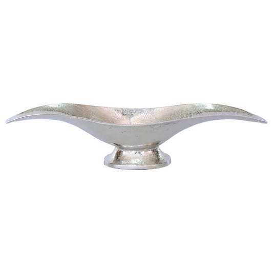 Aria Rough Nickeled Footed Bowl