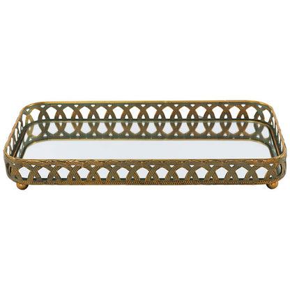 Subali Vintage Gold Mirrored Tray