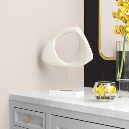 Elkin Modern Abstract Sculpture with Marble Base