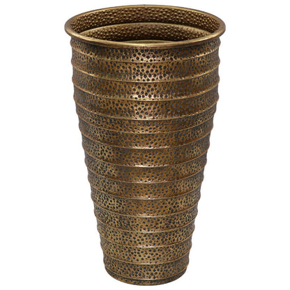 Baudel Antique Bronze Perforated Metal Planter